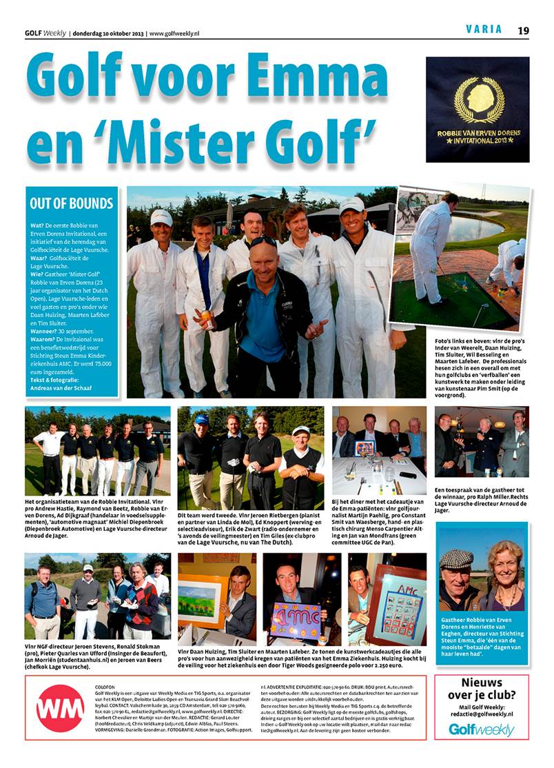 Mr.Golf Robbie van Erven Dorens